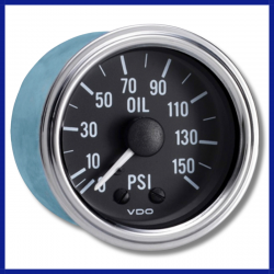 100 PSI Oil Pressure Gauge - For Detroit Diesel, Caterpillar, Cummins, Mack, Volvo (Made In USA)